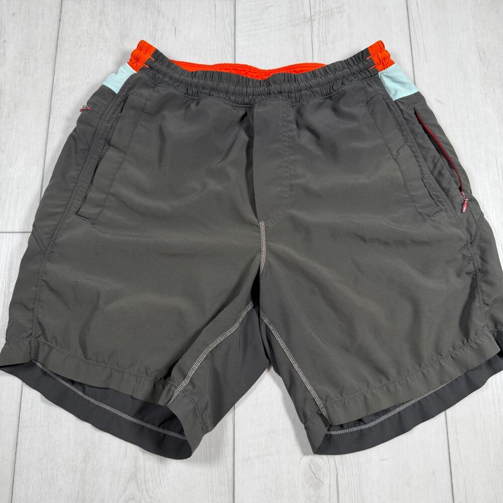 Birddogs Gray Orange Shorts Workout 7" Inseam Men's Small